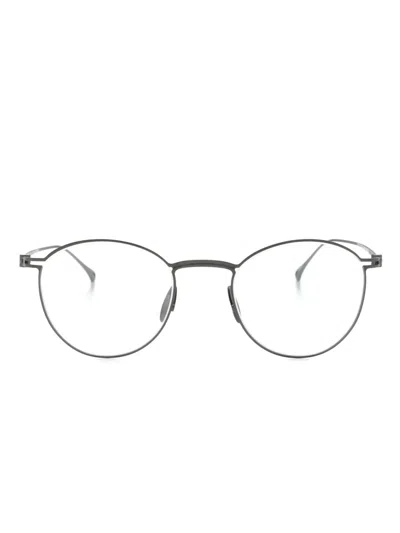 Giorgio Armani Panto Round-frame Glasses In 灰色