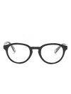 Giorgio Armani Panto Round-frame Glasses In Black