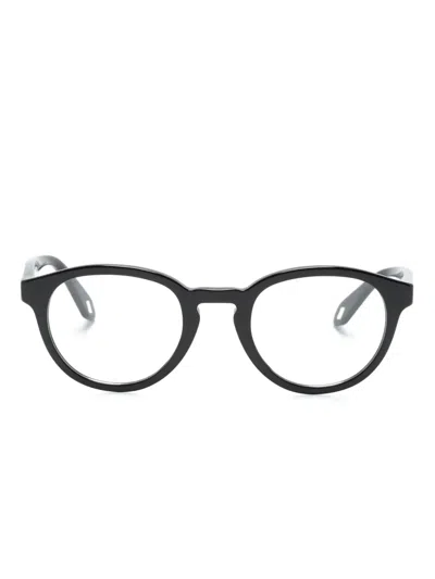 Giorgio Armani Panto Round-frame Glasses In Black