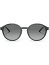 Giorgio Armani Panto Round-frame Sunglasses In Black