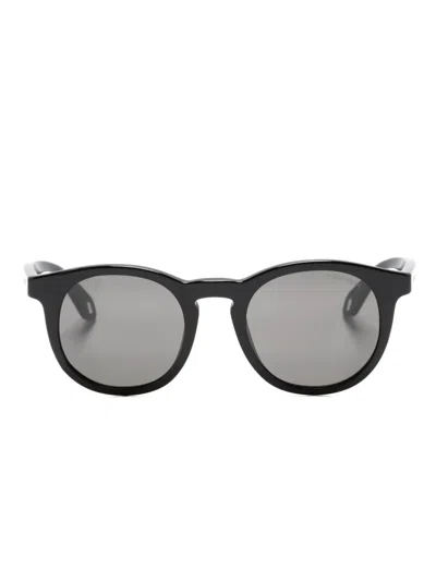 Giorgio Armani Panto Round-frame Sunglasses In Black