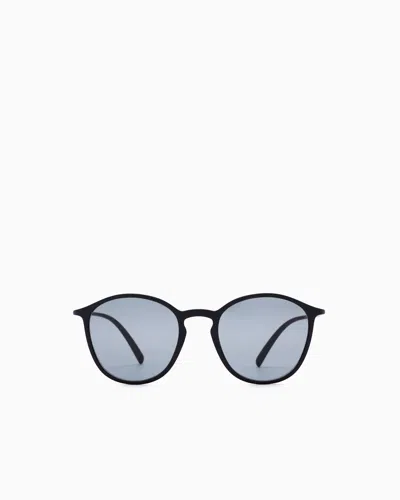 Giorgio Armani Panto Sunglasses In Black