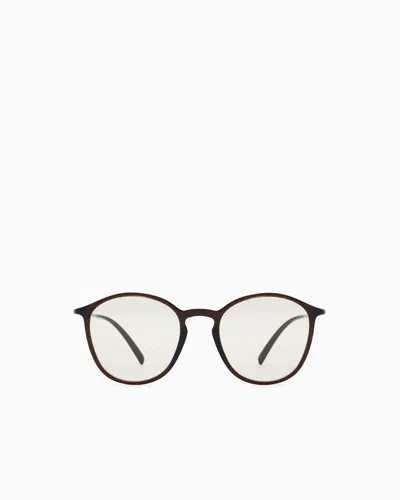 Giorgio Armani Panto Sunglasses In Brown