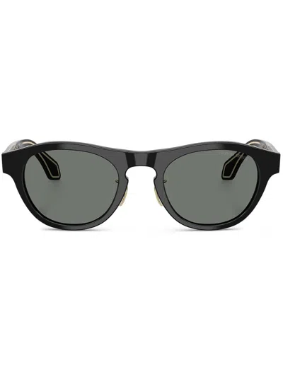 Giorgio Armani Sonnenbrille Im Panto-design In Schwarz