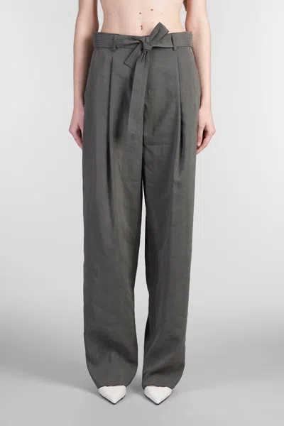 Giorgio Armani Pants In Green Silk