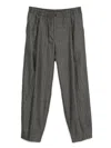 Giorgio Armani Chevron Virgin-wool And Cashmere Single-pleat Trousers