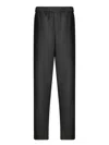 Giorgio Armani Cotton-cupro Trousers In Black