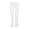 Giorgio Armani Straight-leg Trousers In Luxurious Cotton-silk Blend In Beige