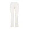 Giorgio Armani Straight-leg Trousers In Luxurious Cotton-silk Blend In Beige