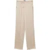 Giorgio Armani Silk Trousers In Beige