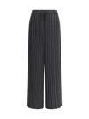 Giorgio Armani Wide-leg Silk Pants With Strass In Animal Print