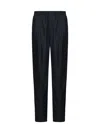 Giorgio Armani Tailored Blue Trousers With Luxurious Fabric Blend In Black