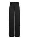 Giorgio Armani Wide-leg Silk Trousers In Black