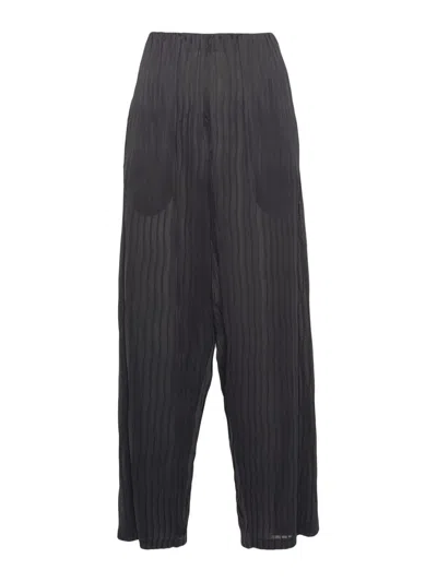 Giorgio Armani High-waist Pleated Tapered Trousers In Black