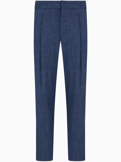 Giorgio Armani Pants In Blue