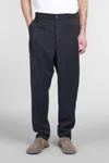 Giorgio Armani Pants In Blue Silk In Blue