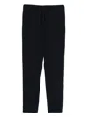 Giorgio Armani Tailored Black Cupro Pants With Elastic Waistband In Black