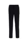 Giorgio Armani Pantalone In Lana Stretch Blu Notte  Uomo In Black