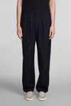 Giorgio Armani Pants In Blue Wool In Blue
