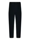 Giorgio Armani Straight-leg Knitted Trousers In Blue