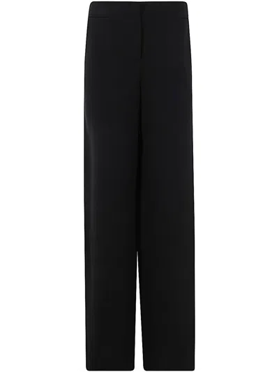 Giorgio Armani Silk Pants For Women In Black