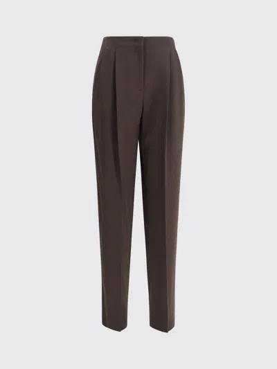 GIORGIO ARMANI PANTS GIORGIO ARMANI WOMAN COLOR BROWN,430558032