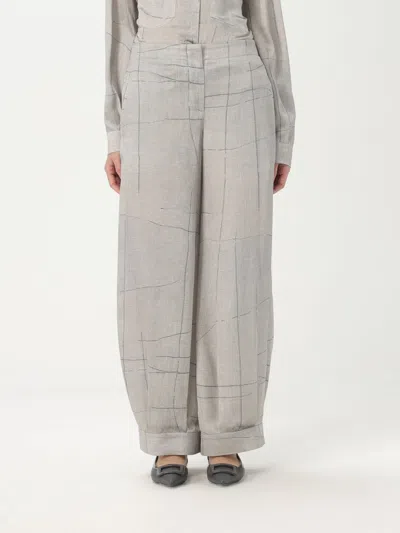 GIORGIO ARMANI PANTS GIORGIO ARMANI WOMAN COLOR GREY,G54264020