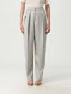 Giorgio Armani Grey Double Silk Satin Trousers