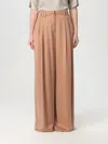Giorgio Armani Eco-viscose E Cupro Trouser With Pinces In Pink