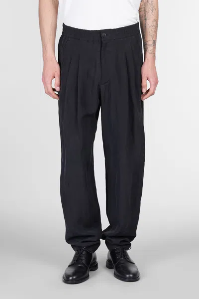 Giorgio Armani Pants In Black Linen