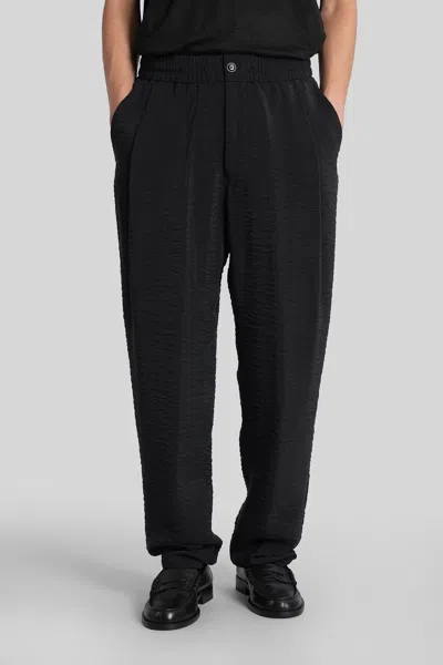 Giorgio Armani Pants In Black Polyamide Polyester