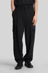 Giorgio Armani Wool Cargo Pants With Tailored Silhouette In Black