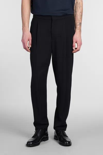 Giorgio Armani Pants In Blue Wool In Dark Navy