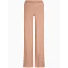 Giorgio Armani Washed Viscose And Silk Flared Trousers In Pink