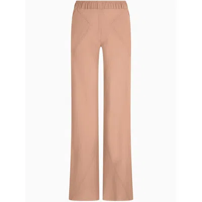 Giorgio Armani Pantalone Viscosa Seta Lavata In Brown