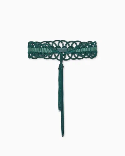 Giorgio Armani Passementerie Belt In Green