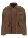 Giorgio Armani Jacket Casual Flap Front Side Pockets In Brown