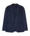 Giorgio Armani Patch-pocket Single-breasted Blazer In Blue