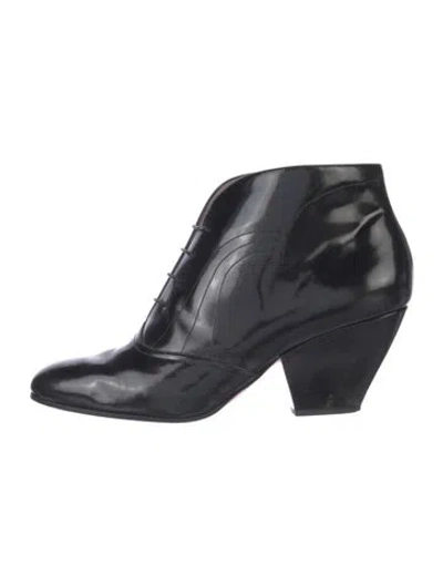 Pre-owned Giorgio Armani Patent Leather Boots In Black