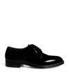 Giorgio Armani Patent Leather Derby Shoes In Black