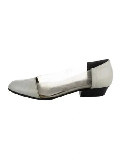Pre-owned Giorgio Armani Patent Leather D'orsay Flats In Multi