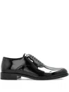 Giorgio Armani Patent-leather Lace-up Shoes In Black