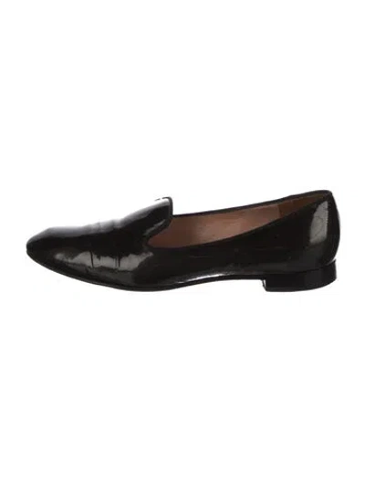 Pre-owned Giorgio Armani Patent Leather Loafers In Black