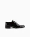 Giorgio Armani Official Store Patent Leather Oxfords In Black