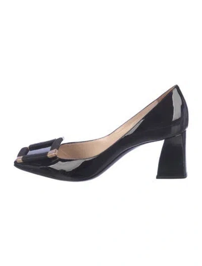 Pre-owned Giorgio Armani Patent Leather Pumps In Blue