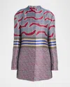 Giorgio Armani Pattern Jacquard Single-breasted Jacket In Multi