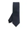 Giorgio Armani Pattern-jacquard Tie In Blue