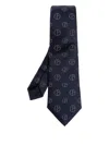 Giorgio Armani Pattern Silk Tie In Blue
