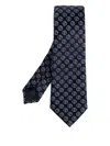 Giorgio Armani Pattern Silk Tie In Blue