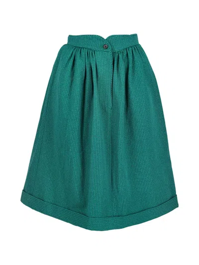 Pre-owned Giorgio Armani Patterned A-line Mini Skirt In Green